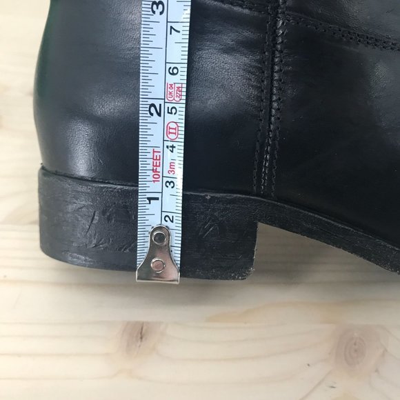 Frye Womens RARE HTF!! Tall Pull On Black Leather Boots Harness Size 6 B - Picture 12 of 15